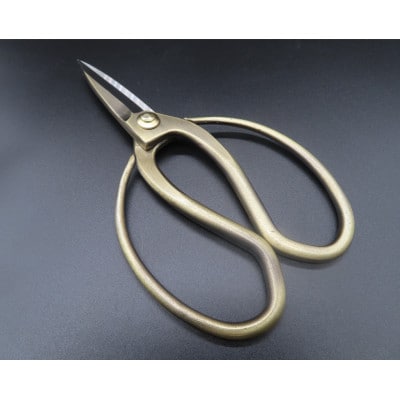 刃長大久保鋏 ブロンズ/Bronze long blade gardening scissors