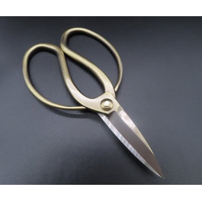刃長大久保鋏 ブロンズ/Bronze long blade gardening scissors