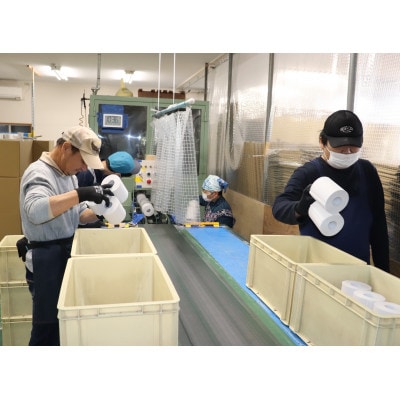 【3ヵ月毎定期便】シングルトイレットペーパー100「包装なしC」【障がい者支援の返礼品】全4回