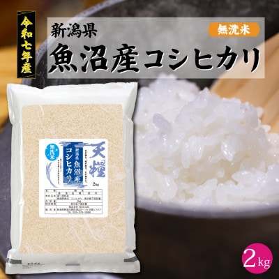 【令和7年産】魚沼産コシヒカリ 新米 無洗米 一等米 2kg 天糧