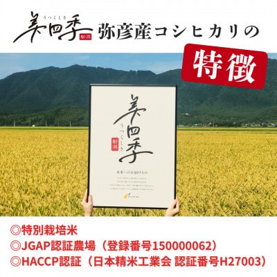 令和7年産　新潟県弥彦産コシヒカリ　美四季5kg×1袋　皇室献上米農家生産　特別栽培米(精米)