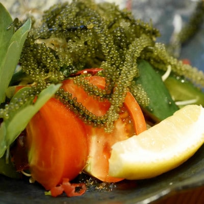 海ぶどう茎付き(ぽん酢&ドレッシング2本付き)200g×5パック