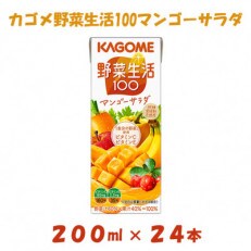 カゴメ 野菜生活マンゴーサラダ 200ml×24本入【ジュース・野菜・果実ミックスジュース】