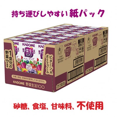 【毎月定期便】カゴメ 野菜生活ベリーサラダ 200ml×24本入全7回