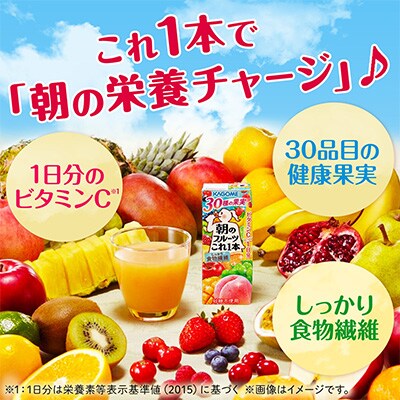 【毎月定期便】カゴメ 朝のフルーツこれ一本 200ml×48本入 全4回