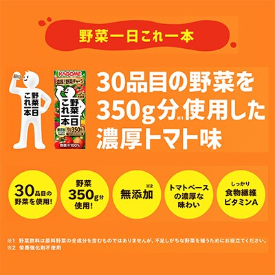 【毎月定期便】カゴメ 野菜一日これ一本 200ml×48本入 全5回