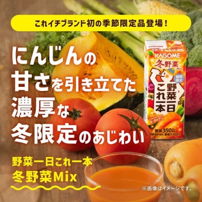 カゴメ 野菜一日これ一本 冬野菜Mix 200ml 紙パック 24本入