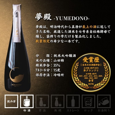 真澄 純米大吟醸酒 夢殿 720ml 桐箱入り 最高峰 日本酒 地酒 諏訪五蔵信州 長野県 富士見町