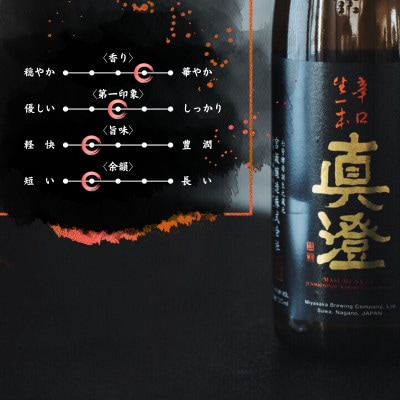 真澄 辛口生一本 辛口ゴールド 辛口 飲み比べセット 1800ml 2本 一升瓶 長野県 富士見町