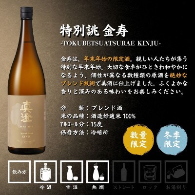 【冬季限定】真澄「金寿」1800ml×2本 【箱入】