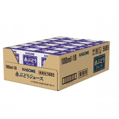 カゴメ 赤ぶどうジュース 業務用 100ml 紙パック 72本入