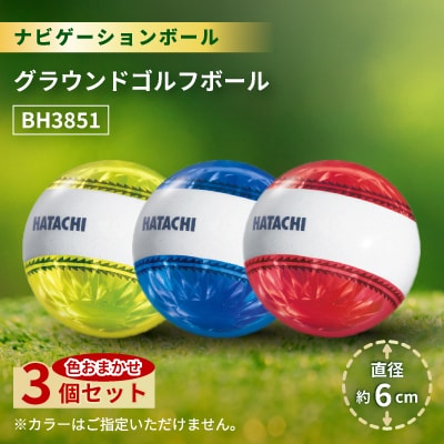 3個セット ナビゲーションボール グラウンドゴルフボール BH3851