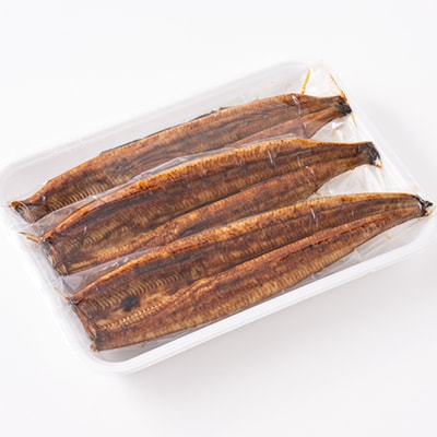【浜名湖産】うなぎ蒲焼き(真空パック)×4本　タレ・山椒付・お吸い物付