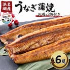 【浜名湖産】うなぎ蒲焼き(真空パック)×6本　タレ・山椒付・お吸い物付