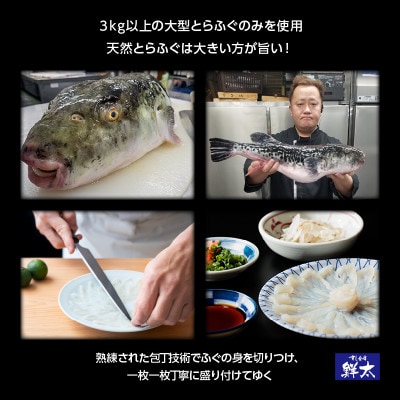 遠州灘天然とらふぐ刺身【冷凍】約1人前(1人盛り×1皿)手作りポン酢付き