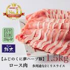湖西市産ブランド豚「ふじのくに夢ハーブ豚」ロース肉2ミリスライス1.5Kg(250g×6)真空・冷凍