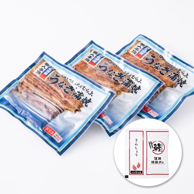 三代目むら上の職人手焼　浜名湖産鰻蒲焼120g(3枚)　たれ・山椒付き