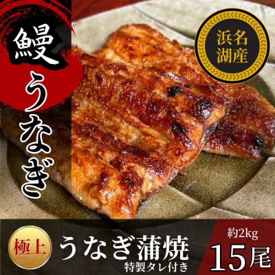 浜名湖産うなぎの蒲焼き　1尾あたり120～140g×15パック