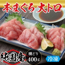 本まぐろ 大トロ 400g(柵どり)