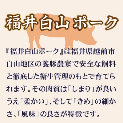 福井白山ポーク豚テキ　200g×5枚