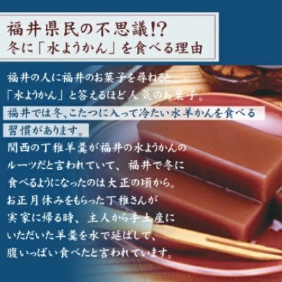 福井銘菓「越前水ようかん」3枚セット　武生製麺の和菓子ブランド「福のあん」の水ようかん