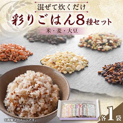 彩りごはん8種セット(米・麦・大豆)