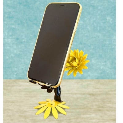 スマホスタンド黄菊