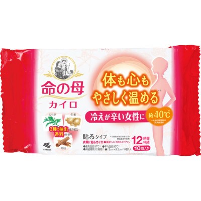 【桐灰小林製薬】命の母カイロ(貼るタイプ)10個入×5個