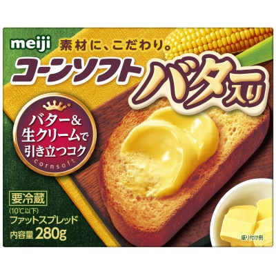 明治コーンソフトバター入り280g、24個