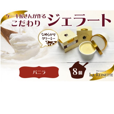 愛知県豊明市製造 濃厚バニラジェラート 90ml×8個