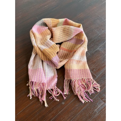 手織りマフラー(お花畑)