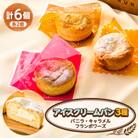 アイスクリームパン6個(バニラ2個、フランボワーズ2個、キャラメル2個)