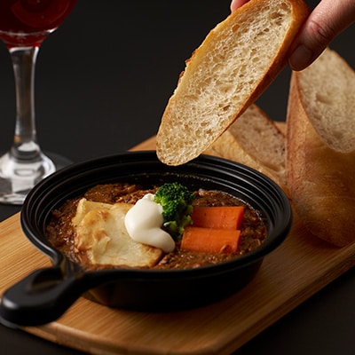 秋川牛キーマカレー・フランスパンセット