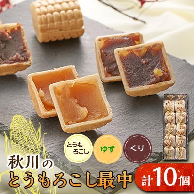 秋川のとうもろこし最中(10個入)【お茶ぞっぺの中島屋(あきる野の匠)】