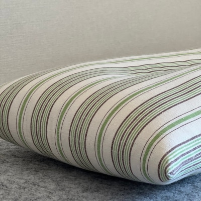 綿まくら(35×55cm)遠州木綿グリーン　【あきる野の匠仕立て】