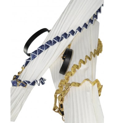 【創業48年】ドッグウェアブランドの「日本製 プリーツ リード&首輪セット」(ゴールド)