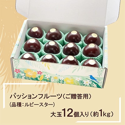 《皇室献上品産地のパッションフルーツ》奄美大島瀬戸内町産 大玉12個入り/約1kg