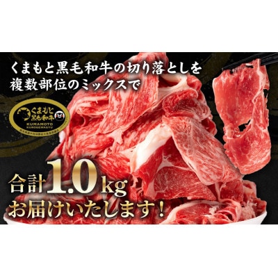 【さとふる限定】【訳あり】くまもと黒毛和牛 切り落とし 1.0kg