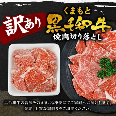 【訳あり】くまもと黒毛和牛 焼肉 切り落とし 600g 熊本県産