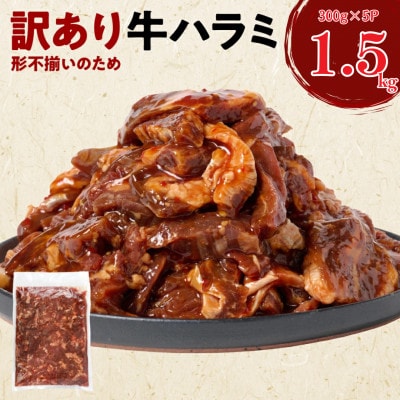 【訳あり】牛ハラミ 切り落とし 計約1.5kg 約300g×5P