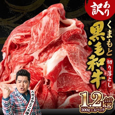 【訳あり】くまもと黒毛和牛 切り落とし 1.2kg