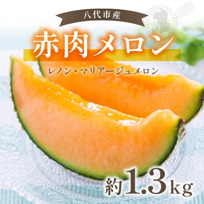 赤肉メロン(レノンまたはマリアージュメロン)1玉(八代市)