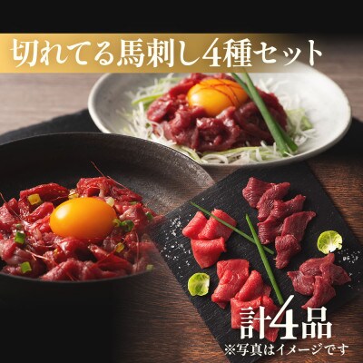 「熊本特産」切れてる馬刺し4種セット(八代市)