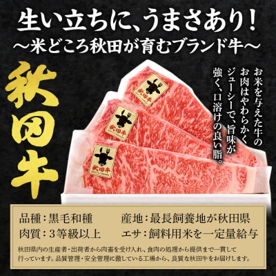 秋田牛 サーロインステーキ 180g×3枚|25_asr-010301