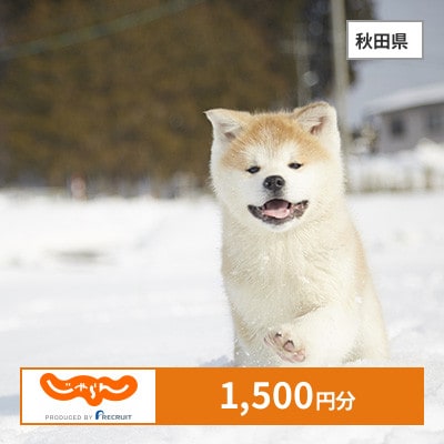 【じゃらんふるさと納税クーポン】 秋田県でつかえる1,500円 クーポン