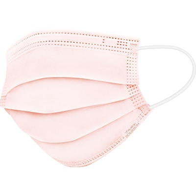 ブルボン 不織布マスク ライトピンク 100枚(50枚/箱×2箱)[Y0098]
