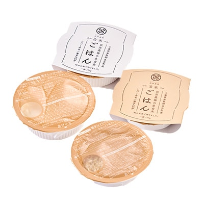 多古米パックご飯　白米・玄米セット6パック(白米150g×3パック、玄米150g×3パック)