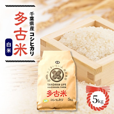 【毎月定期便】たこまいらいふ萩原農場の多古米コシヒカリ(精米)5kg全3回