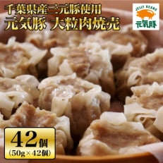 【2024年3月中旬発送】【千葉県産三元豚】元気豚 大粒肉焼売セット 2.1kg(50g&times;42個)