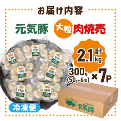 【千葉県産三元豚】元気豚 大粒肉焼売(シューマイ)セット　2.1kg(50g×42個)
